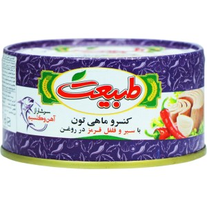 تن ماهی طبیعت با طعم سیر و فلفل 180 گرم