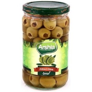 زیتون شور کبابی بدون هسته شیشه آرشیا 500 گرم