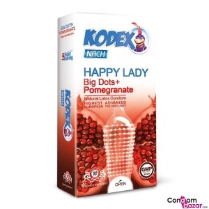 کاندوم کدکس خاردرشت هپی لیدی 10 عددی