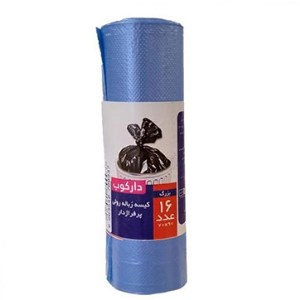 کیسه زباله ابی رولی بزرگ 16 برگی دارکوب سایز 85*70