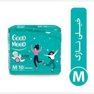 نواربهداشتی گود مود اولترا پنبه ای سبز سایز M متوسط 10ع (10*24)