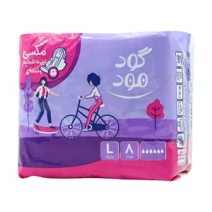 نوار بهداشتی گود مود مکسی نیمه ضخیم پنبه ای سایز بزرگ L بنفش 8عددی