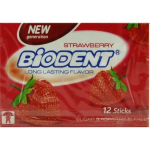 ادامس بایودنت باطعم توت فرنگی 12عددی