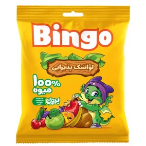 لواشک پذیرایی میکس میوه بینگو 375 گرم