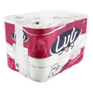 دستمال توالت پاپیا 4لایه 12رول پنبه بی ساید