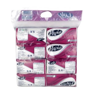 دستمال اقتصادی پاپیا 8بسته 250برگ دولا(مولتی پک)