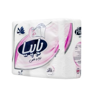 دستمال حوله پاپیا پنج لایه 3 رول پلاتینیوم