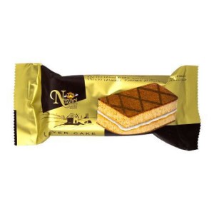 کیک لایه ای نظری طلایی55 گرم بسته 24 عددی