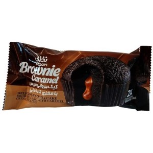کیک براونی خیس بامغز کاراملی نظری 70 گرم 24عددی