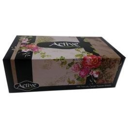 دستمال کاغذی جعبه 150 برگ دولایه سری شاین اکتیو