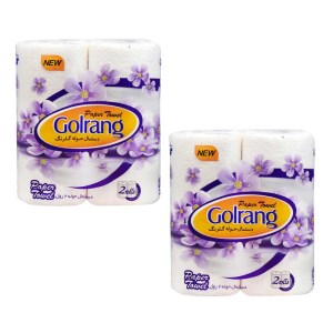 دستمال حوله دو قلو گلرنگ