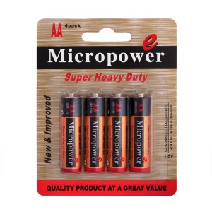 باطری قلمی کربن زینک 4 عددی Micropower